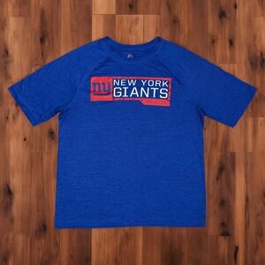 New York Giants T-Shirt Mens Large Blue NFL Giants Football Sportswear‎ Tee
